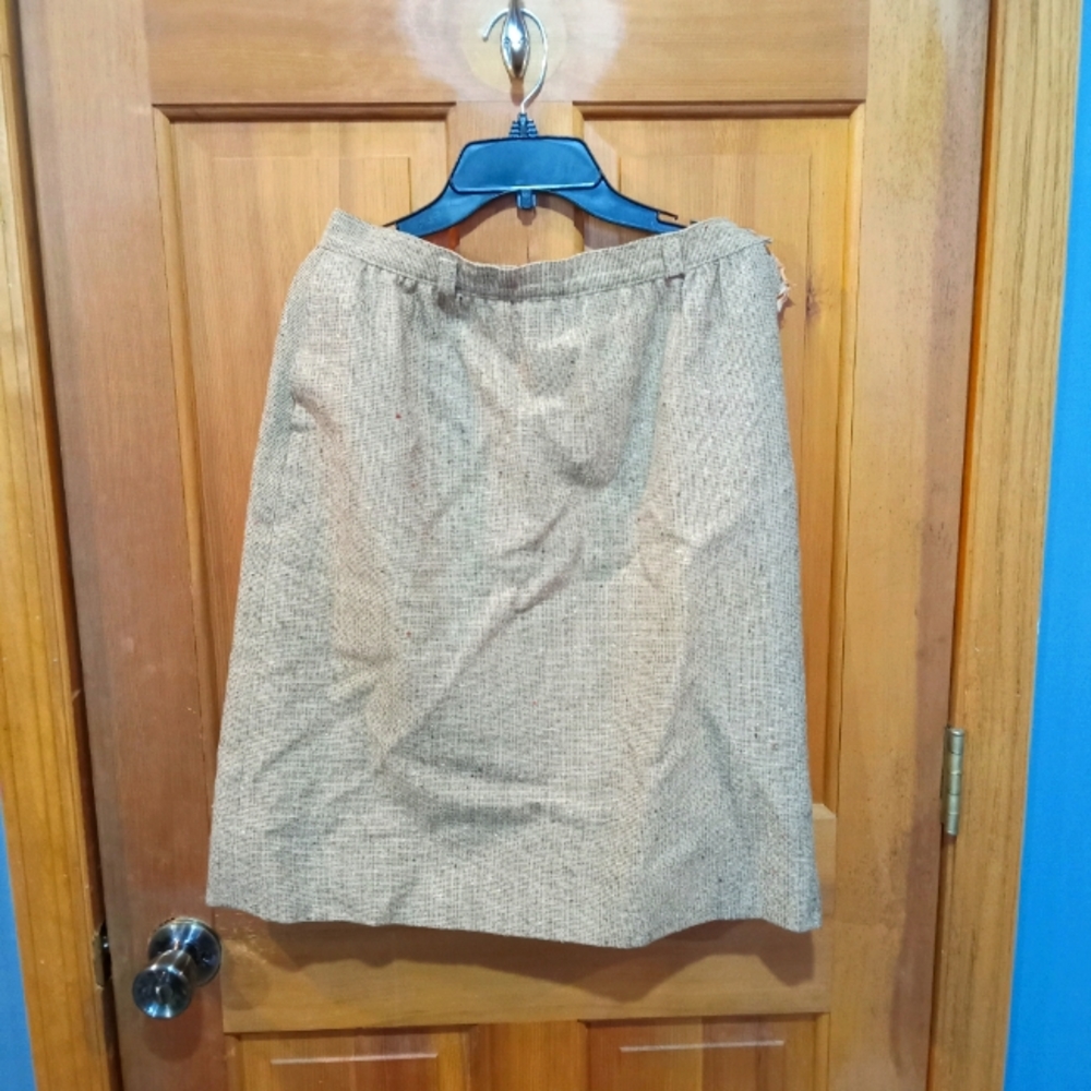Vintage Pendleton 100% wool skirt brown size 12